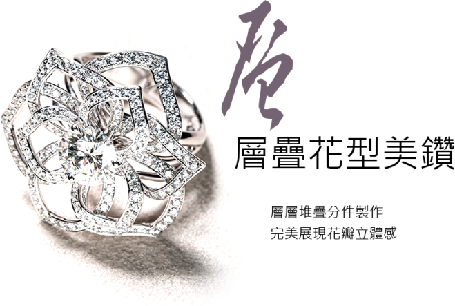 層疊花型美鑽